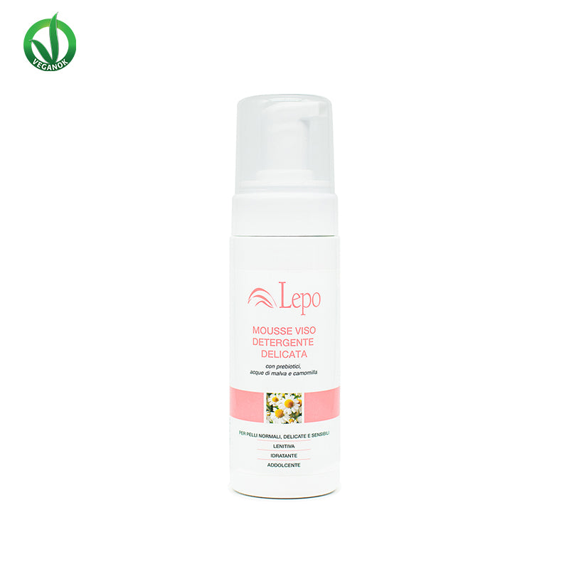 Sanfter, reinigender Gesichtsschaum mit Präbiotika, Malven und Kamillenwasser  150ml