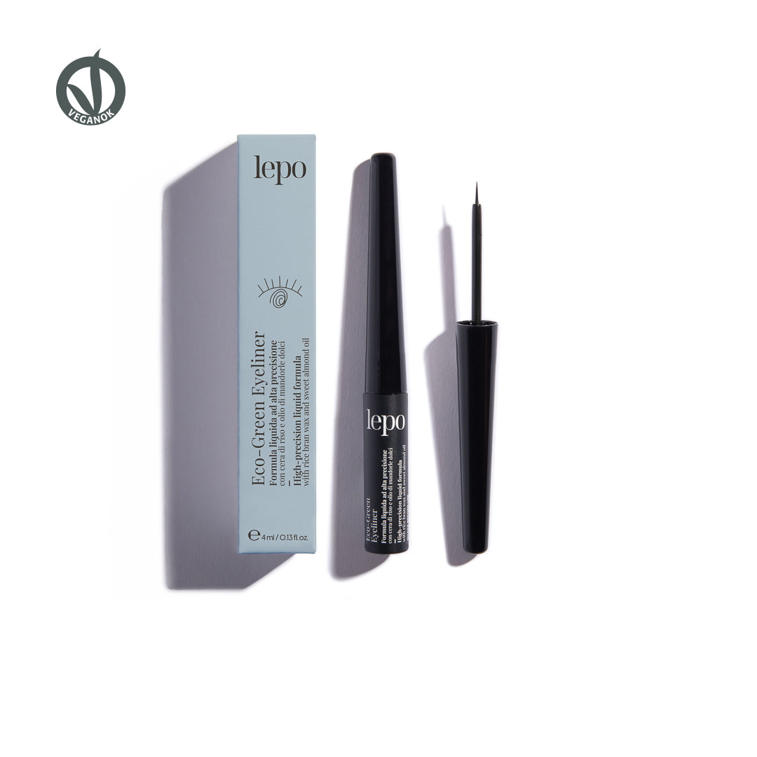 Eco-Green Eyeliner  Hochpräzise flüssige Formel mit Reiswachs und süßem Mandelöl   4ml