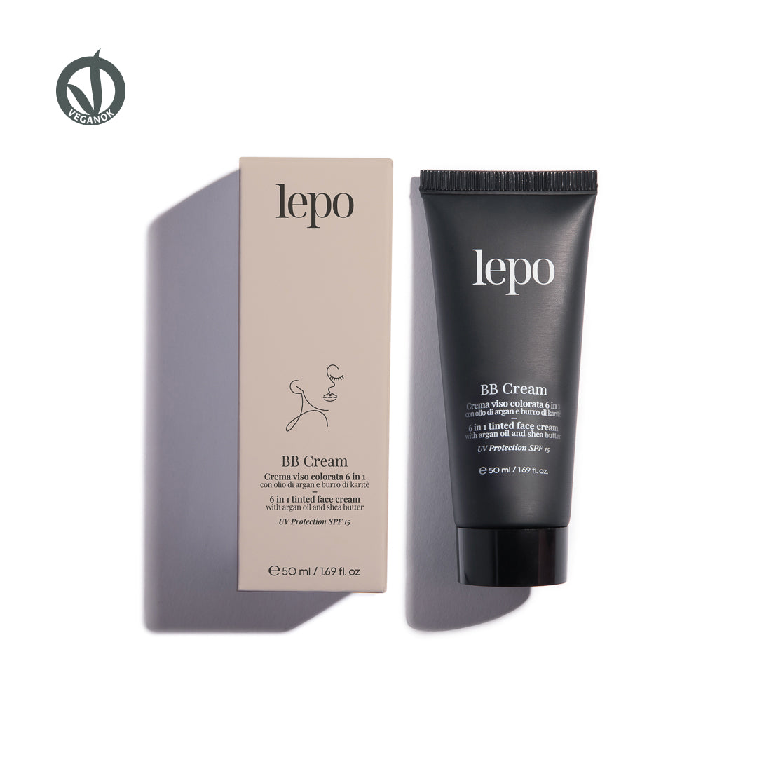 BB Cream 6 in 1 getönte Gesichtscreme - UV - Schutz LSF 15 mit Arganöl und Sheabutter  50ml