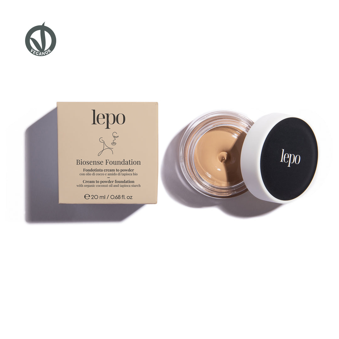 Biosense Foundation Creme zu Puder Foundation mit Bio-Kokosöl und Tapiokastärke  20ml