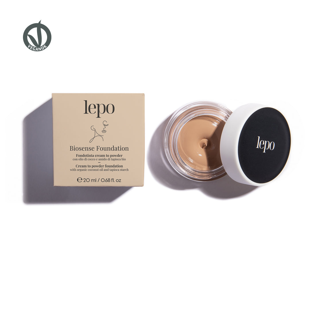 Biosense Foundation Creme zu Puder Foundation mit Bio-Kokosöl und Tapiokastärke  20ml