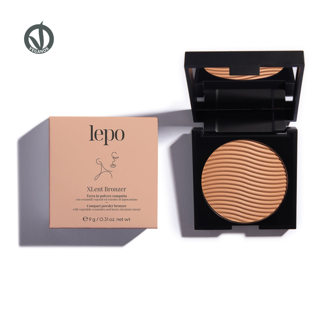 XLent Bronzer Kompaktes Puder mit pflanzlichen Ceramiden und Rosskastanienextrakt 9g