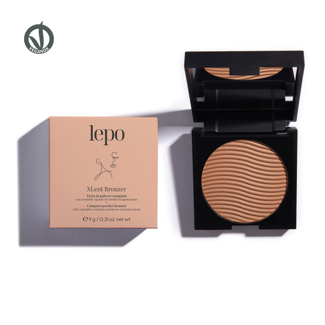 XLent Bronzer Kompaktes Puder mit pflanzlichen Ceramiden und Rosskastanienextrakt 9g