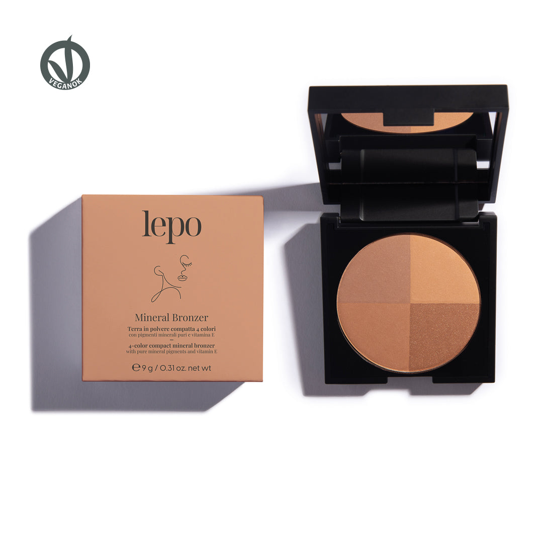 Mineral Bronzer Kompakter Puderbronzer in 4 Farben  mit reinen Mineralpigmenten und Vitamin E 8,5g