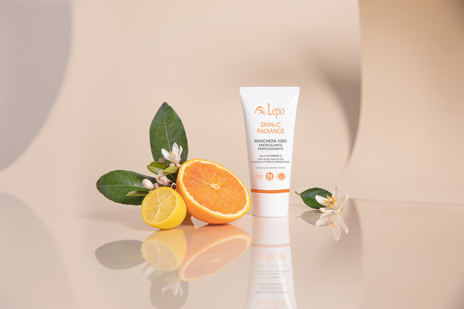 Gesichtsmaske Energiespender mit Vitamin C, Salicylsäure und Bio-Orangenblütenwasser   50ml