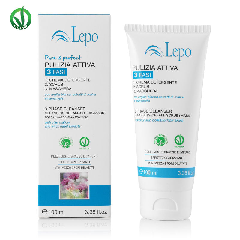 3 Phasen Reinigung  Reinigungscreme + Peeling + Maske   100ml